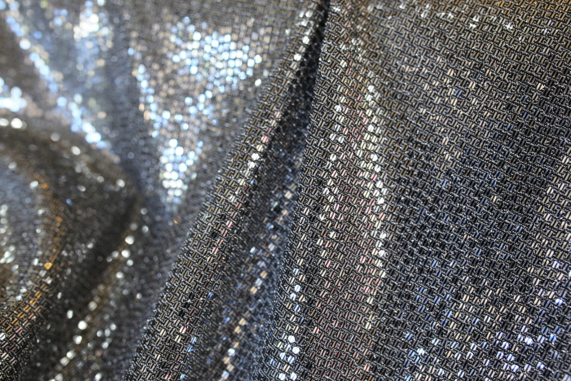 Sequin-Look Jersey Print - Silver / Black Shimmer WA50121